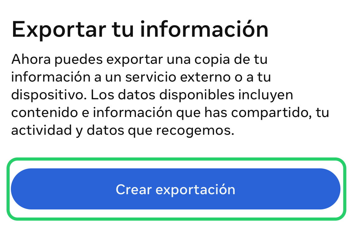 exportar conversación instagram