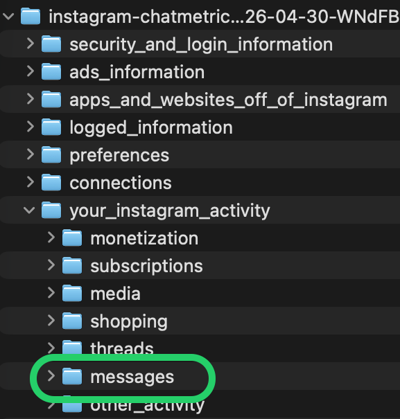export instagram chat